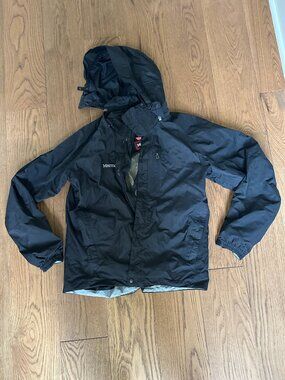 Vintage Marmot Gore-Tex Ski Shell, Black, Hooded, Waterproof, Men’s L